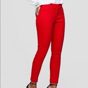 Loft bright red Marisa skinny pants size 8
